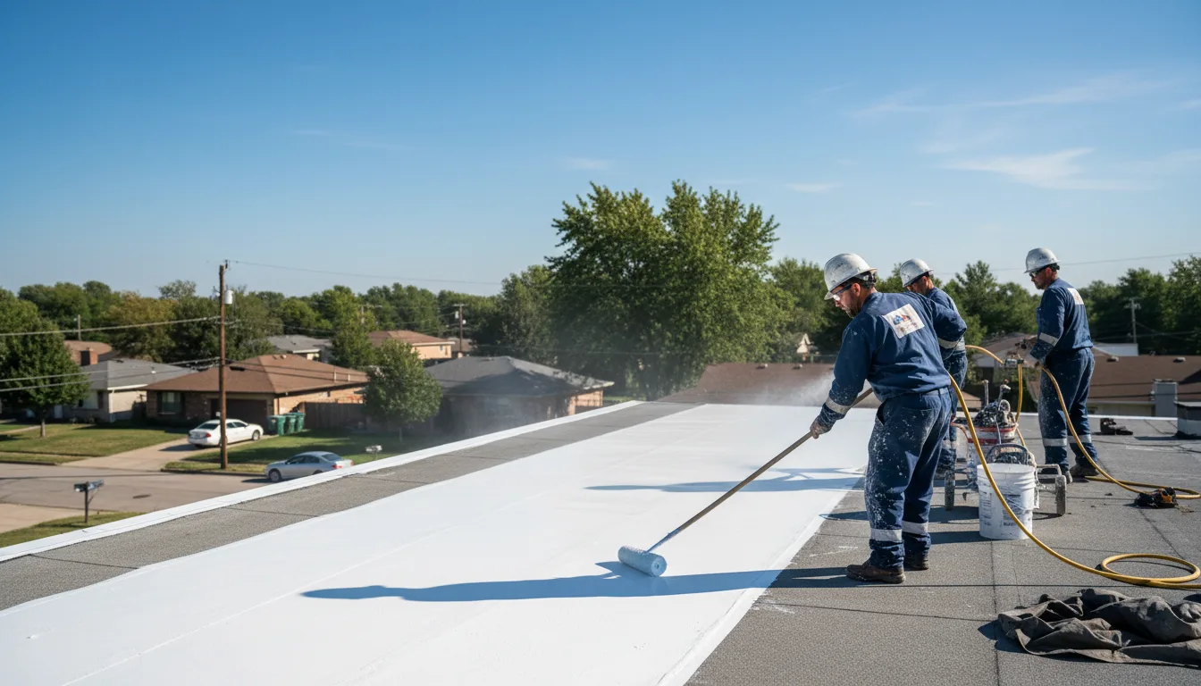 Commercial roof coating in Foster, RI near me